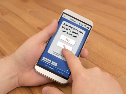 Delete online shopping apps