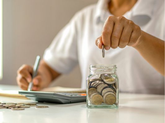 Get a jar or money box for 1 penny savings challenge